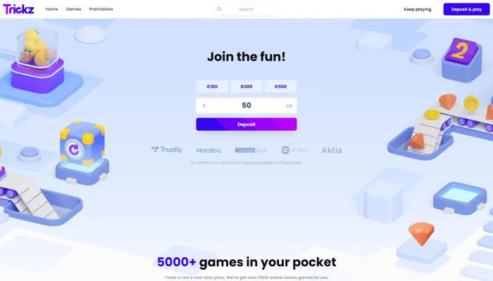 Trickz Casino Review Header