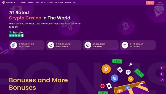 TrustDice Casino Review Header