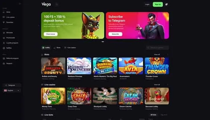 Vega.bet Casino Review Header