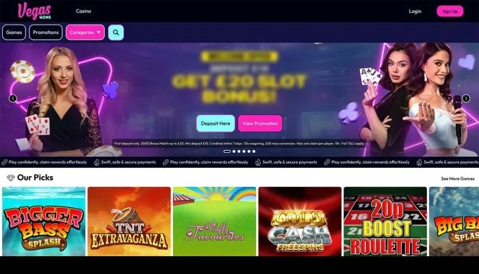 VegasWins Casino Review Header
