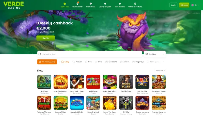 Verde Casino Review Header