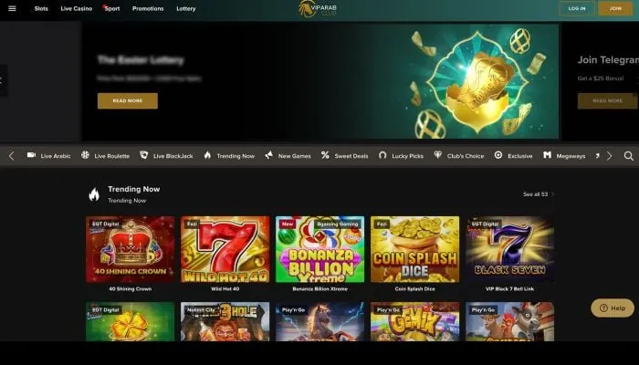 VIPArabClub Casino Review Header