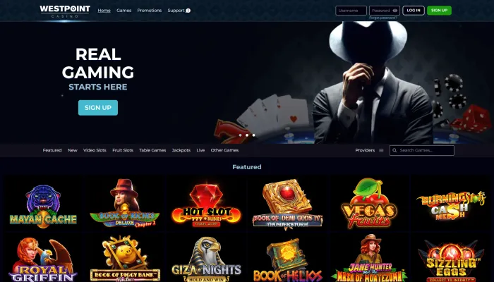 Westpoint Casino Review Header