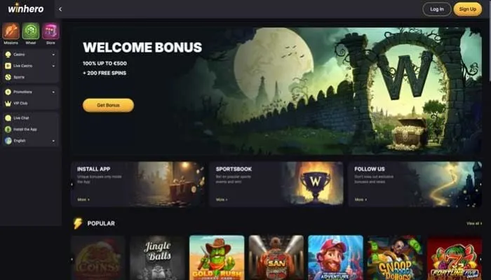 Winhero Casino Review Header