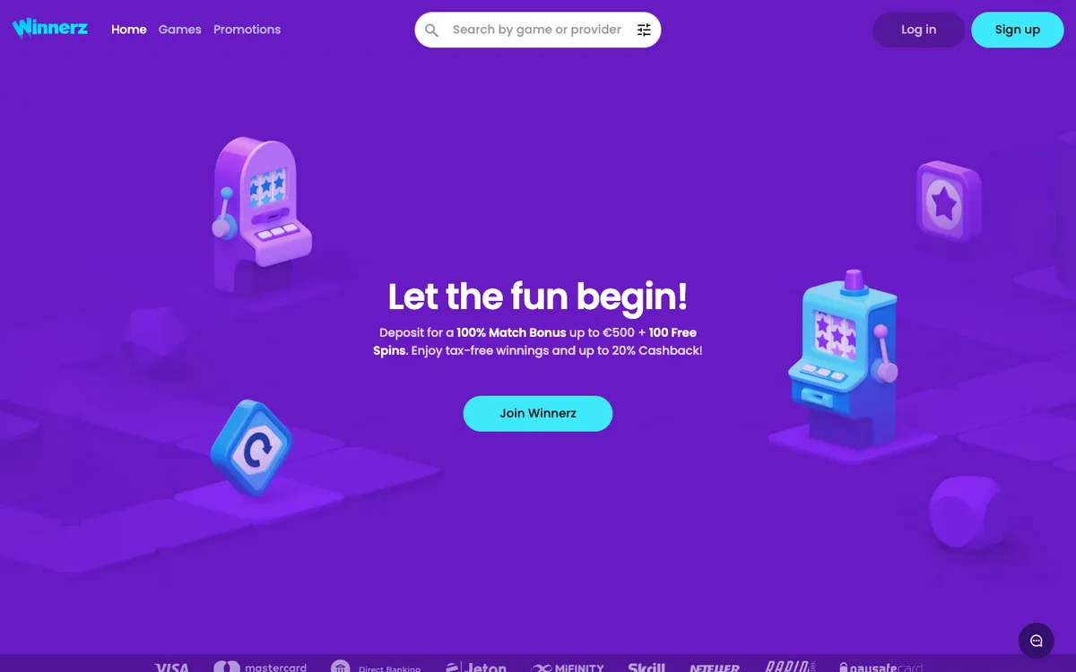 Winnerz Casino Review Header