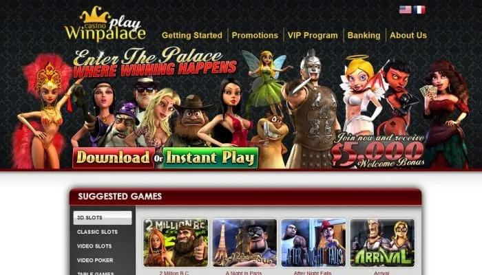 Winpalace Play Casino Review Header