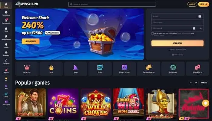 Winshark Casino Review Header