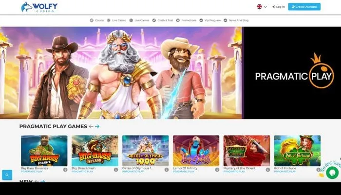 Wolfy Casino Review Header