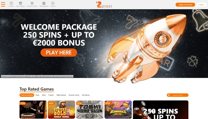 Zetbet Casino Review Header