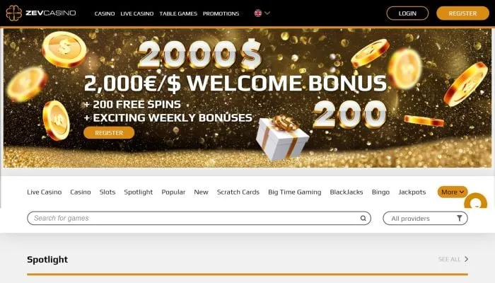 ZevCasino Review Header