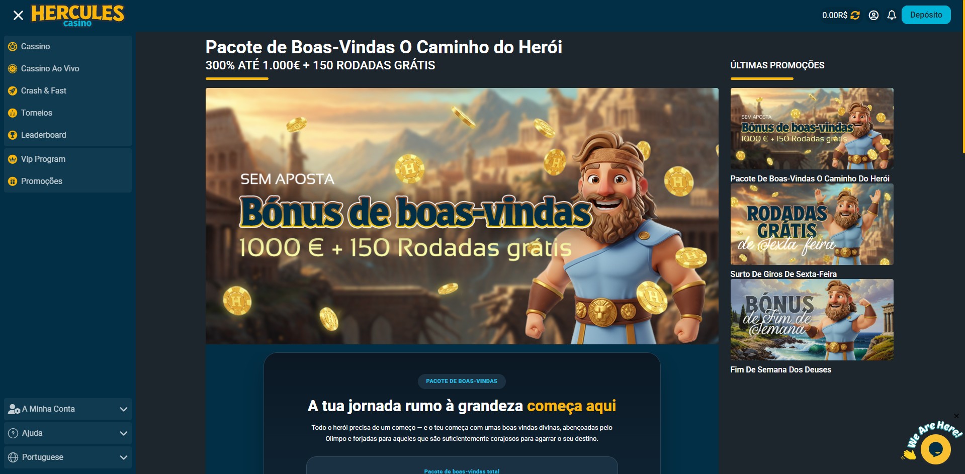 Welcome bonus Hercules Casino